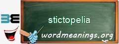 WordMeaning blackboard for stictopelia